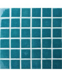 4.8x4.8 POOL MOSAIC SORRENTO RANGE JADE GREEN CRAKLE tile