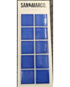4.8x4.8 POOL MOSAIC SORRENTO RANGE SMALT PLAIN DARK BLUE tile