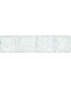 SABCO 7.5x30 ALCHIMIA GLACIAR PURE WHITE DECOR GLOSS tile