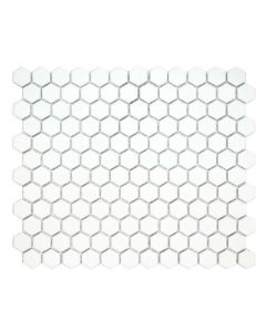 29.5x33.7 2.5x2.5 WHITE MATT SMALL HEX MOSAIC tile