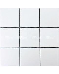 30x30 9.7x 9.7 BEGA WHITE GLOSS ON MESH tile