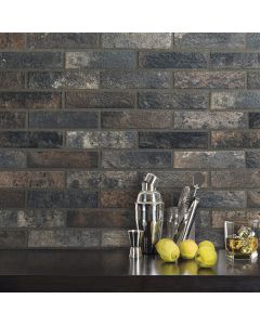 6x25 BRISTOL DARK BRICK 8 INCLUDES 10MM GROUT JOINT tile