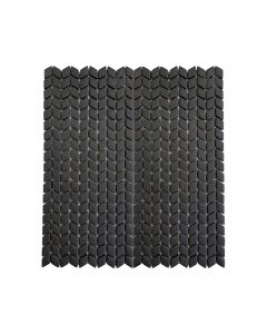 30.5x30.6 6x12 CHEVRON BLACK MATT GLASS MOSAICS tile