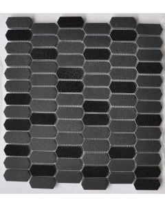 27x28.6 2x4.8x0.6 ARROW BLACK ENAMELED GLASS WITH TEXTURE tile