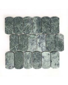 29.9x31x1 5x10 STONE ARC DARK GREEN HONED MOSAIC tile
