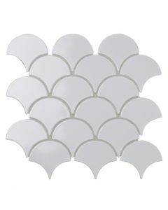 29.5x33.5 8.5x9.5 FAN MOSAIC WHITE MATT tile
