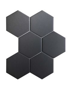 25.6x29.5 9.5x9.5 HEXAGON FULL BODY PURE BLACK MATT tile