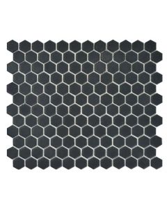 30.3x26.3 2.5x2.5 BLACK MATT HEXAGON tile